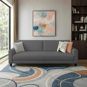 Casaliving Amara 3 Seater Sofa Set for Living Room (Black Pine Colour Fabric) Premium Fabric Sofa