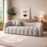 Ariana Modern Premium Boucle Fabric Sofa, Upholstered 3 Seater Sofa Set for Living Room, (Black Colour) Premium Boucle Fabric Sofa