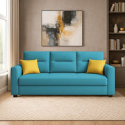 Evona 3 Seater Sofa Set for Living Room (Turquise Colour Fabric) Premium Fabric Sofa