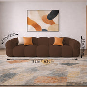 Vetras Modern Velvet Bubble Cloud Sofa, Tufted Design Upholstered 3+1 Seater Sofa Set for Living Room, (Black Colour) Premium Velvet Fabric Sofa