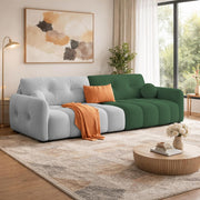 Dreamor 3 Seater Sofa Velvet Fabric (Black) with Three Cushions Perfect for |Home Living |Office Room and Guest Room Premium Sofa