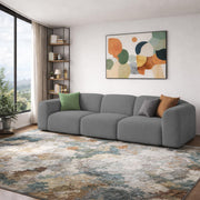 Amaco Modern Velvet Sofa, Tufted Design Upholstered 3 Seater Sofa Set for Living Room, (Black Colour) Premium Velvet Fabric Sofa