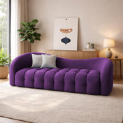 Ariana Modern Premium Boucle Fabric Sofa, Upholstered 3 Seater Sofa Set for Living Room, (Black Colour) Premium Boucle Fabric Sofa