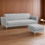 Casaliving Murdock 5 Seater Sofa Set with Ottomon for Living Room (Grey Colour) Premium Fabric Sofa for Living Room