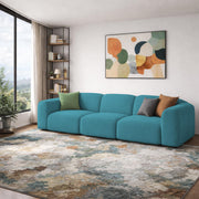 Amaco Modern Velvet Sofa, Tufted Design Upholstered 3 Seater Sofa Set for Living Room, (Black Colour) Premium Velvet Fabric Sofa