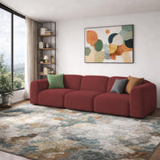 Amaco Modern Velvet Sofa, Tufted Design Upholstered 3 Seater Sofa Set for Living Room, (Black Colour) Premium Velvet Fabric Sofa