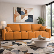 Colt Modern Velvet Sofa, Tufted Design Upholstered 3 Seater Sofa Set for Living Room, (Black Colour) Premium Velvet Fabric Sofa