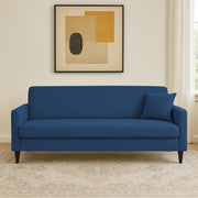 Premium Valkyrie 3 Seater Sofa Set 3 Seater Modern Sofa Set for Living Room (Blue Color Fabric)