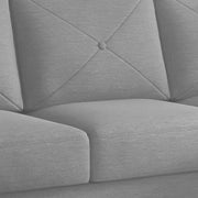 Swaloni RHS 4 Seater L Shape Sofa Set for Living Room (Grey) Premium Fabric Sofa