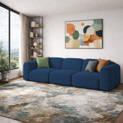 Amaco Modern Velvet Sofa, Tufted Design Upholstered 3 Seater Sofa Set for Living Room, (Black Colour) Premium Velvet Fabric Sofa