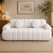 Casaliving Trex 3 Seater Sofa Set for Living Room, 3 Seater (Black) Colour Premium Velvet Fabric Sofa