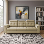 Casaliving Amara 3 Seater Sofa Set for Living Room (Black Blue Colour Fabric) Premium Fabric Sofa