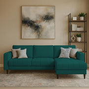 Oslo 4 Seater RHS L Shape Sofa Set for Living Room (Pine Fabric) Premium Fabric Sofa Set for Living Room