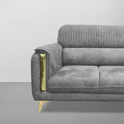 Gelio 2 Seater Sofa Set for Living Room (Black Colour) Premium Fabric Sofa