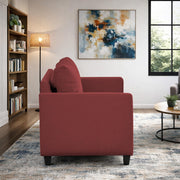 Casaliving Viskafors Upholstered 3 Seater Sofa Set for Living Room (Black Colour Fabric) Premium Fabric Sofa