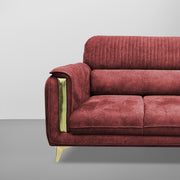 Gelio 2 Seater Sofa Set for Living Room (Black Colour) Premium Fabric Sofa