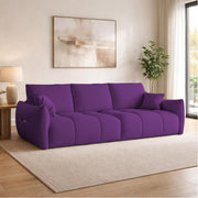 Colt Modern Velvet Sofa, Tufted Design Upholstered 3 Seater Sofa Set for Living Room, (Black Colour) Premium Velvet Fabric Sofa