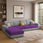 Orion LHS 6 Seater L Shape Sofa Set for Living Room (Purple Grey Colour) Premium Fabric Sofa