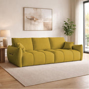 Colt Modern Velvet Sofa, Tufted Design Upholstered 3 Seater Sofa Set for Living Room, (Black Colour) Premium Velvet Fabric Sofa