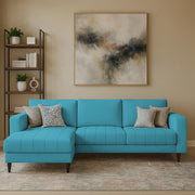 Oslo 4 Seater LHS L Shape Sofa Set for Living Room (Turquise Fabric) Premium Fabric Sofa Set for Living Room
