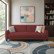 Kaven 3 Seater Sofa Set for Living Room (Maroon Colour Fabric) Premium Fabric Sofa