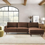 Oudrey 3 Seater Sofa Set with Center Table for Living Room (Brown Colour) Premium Fabric Sofa