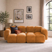 Aveline Modern Premium Boucle Fabric Sofa, Upholstered 3 Seater Sofa Set for Living Room, (Black Colour) Premium Boucle Fabric Sofa