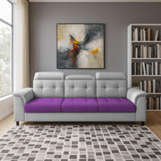 Casaliving Amara 3 Seater Sofa Set for Living Room (Black Pine Colour Fabric) Premium Fabric Sofa