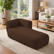 Casaliving Glacia Upholstered Indoor Chaise Lounge Chair 2 Seater Sofa Two Seater Sofa for Living Room Offices Hotels Bedroom (Black) Premium Boucle Fabric Sofa