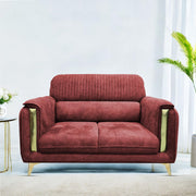 Gelio 2 Seater Sofa Set for Living Room (Black Colour) Premium Fabric Sofa