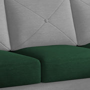 Swaloni RHS 4 Seater L Shape Sofa Set for Living Room (Green Grey) Premium Fabric Sofa