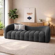 Ariana Modern Premium Boucle Fabric Sofa, Upholstered 3 Seater Sofa Set for Living Room, (Black Colour) Premium Boucle Fabric Sofa
