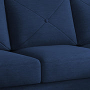 Swaloni RHS 4 Seater L Shape Sofa Set with Center Table for Living Room (Blue) Premium Fabric Sofa