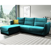 Stella LHS 4 Seater L Shape Sofa Set for Living Room (Pine) Premium Velvet Fabric Sofa