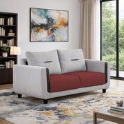 Casaliving Viskafors Upholstered 3 Seater Sofa Set for Living Room (Black Colour Fabric) Premium Fabric Sofa