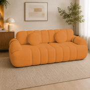 Casaliving Trex 3 Seater Sofa Set for Living Room, 3 Seater (Black) Colour Premium Velvet Fabric Sofa