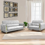 Gelio 2 Seater Sofa Set for Living Room (Black Colour) Premium Fabric Sofa