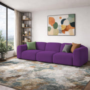 Amaco Modern Velvet Sofa, Tufted Design Upholstered 3 Seater Sofa Set for Living Room, (Black Colour) Premium Velvet Fabric Sofa