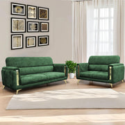 Gelio 2 Seater Sofa Set for Living Room (Black Colour) Premium Fabric Sofa