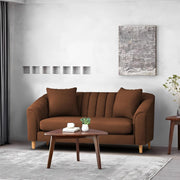 Doraldo 2 Seater Sofa Set for Living Room (Black Colour Fabric) Premium Fabric Sofa for Living Room