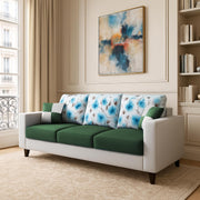 Rolando 3 Seater Sofa Set for Living Room (Green Grey Colour) Premium Fabric Sofa Set