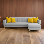 Casaliving Murdock 5 Seater Sofa Set with Ottomon for Living Room (Grey Colour) Premium Fabric Sofa for Living Room