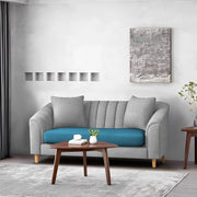 Doraldo 2 Seater Sofa Set for Living Room (Black Colour Fabric) Premium Fabric Sofa for Living Room