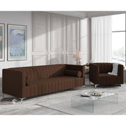 Canova 3+1 Seater Sofa Set for Living Room (Brown) Premium Velvet Fabric Sofa
