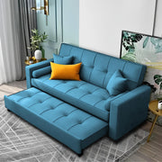 Artic 3 Seater Sofa Cum Bed for Living Room (Black) Premium Velvet Fabric Sofa