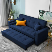 Artic 3 Seater Sofa Cum Bed for Living Room (Black) Premium Velvet Fabric Sofa