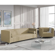 Canova 3+1 Seater Sofa Set for Living Room (Cream) Premium Velvet Fabric Sofa