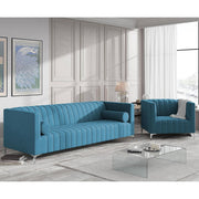 Canova 3+1 Seater Sofa Set for Living Room (Turquise) Premium Velvet Fabric Sofa