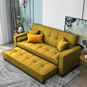 Artic 3 Seater Sofa Cum Bed for Living Room (Black) Premium Velvet Fabric Sofa