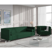Canova 3+1 Seater Sofa Set for Living Room (Green) Premium Velvet Fabric Sofa